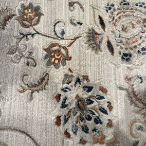 Centenno Runner Rug 26.2" x 96" Stain Resistant Soft Touch Lentia Cream Floral